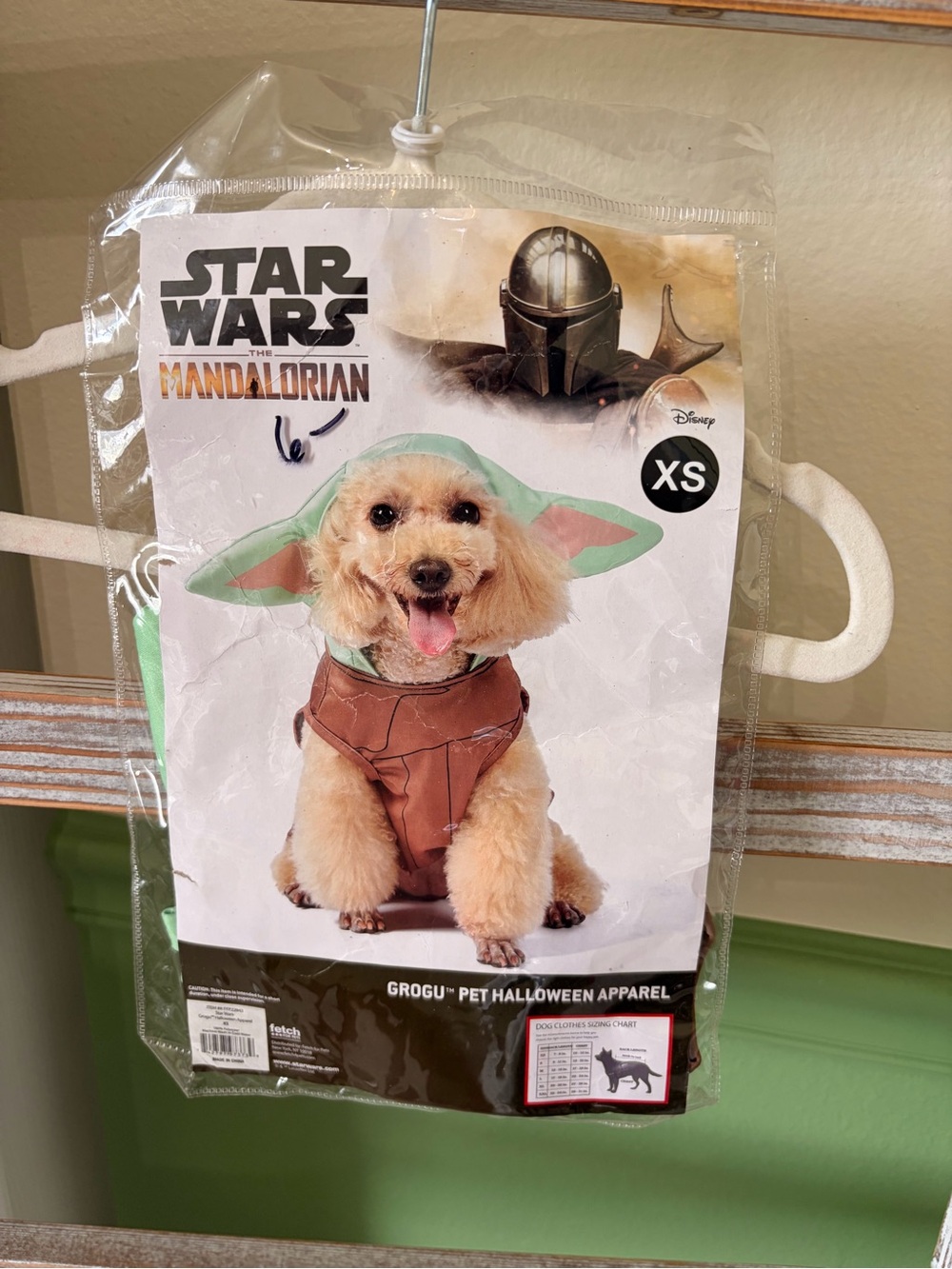 🐾.Star Wars Grogu Dog Costume XS Mandalorian Halloween